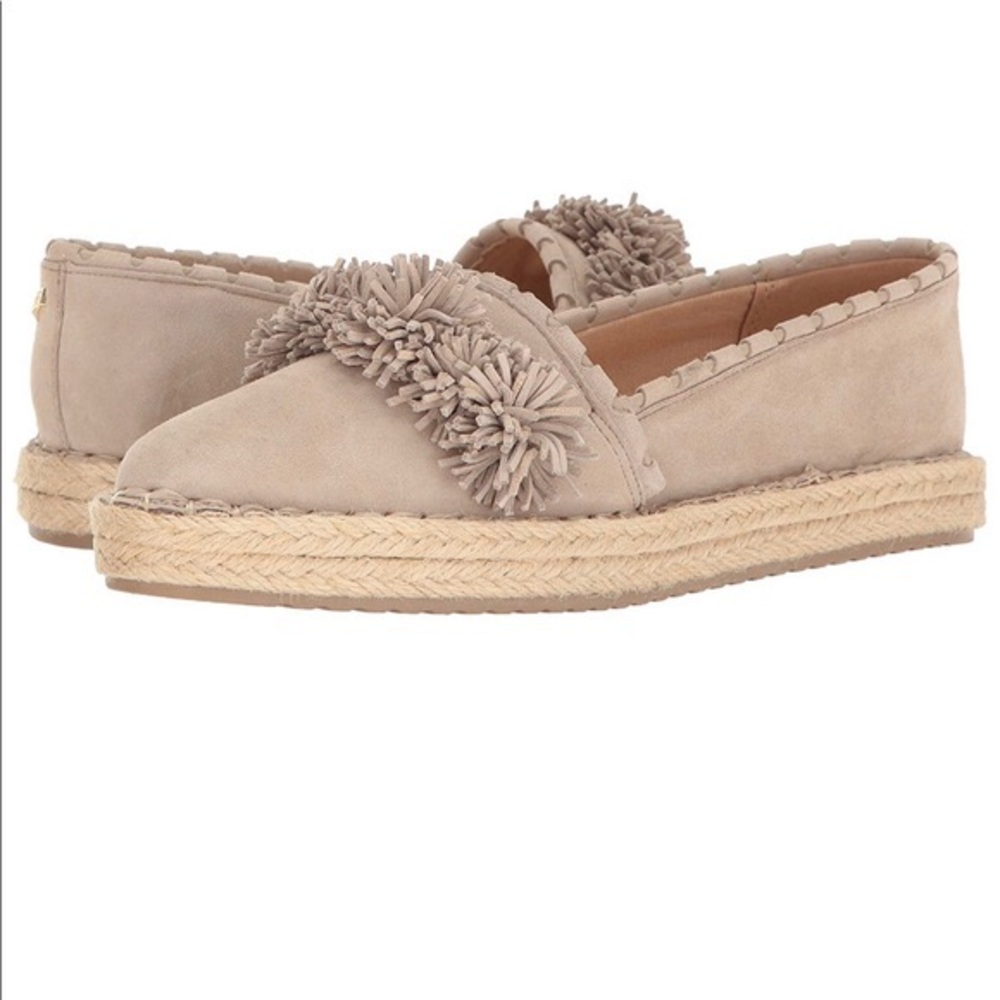 Sam Eddleman Issa Suede Pom Pom Espadrilles